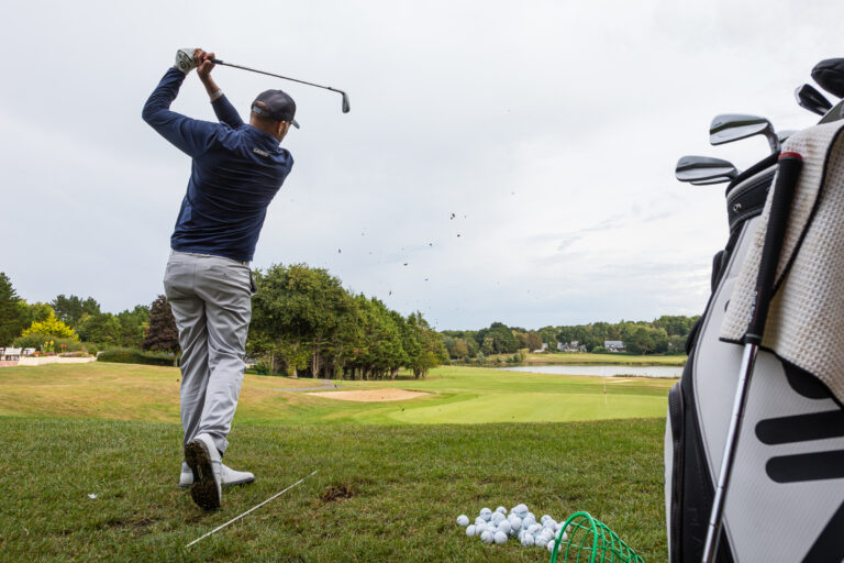 Swing de Gregory Havret d Démonstration de golf - compétition de golf - reportage photo Brunet-Monié